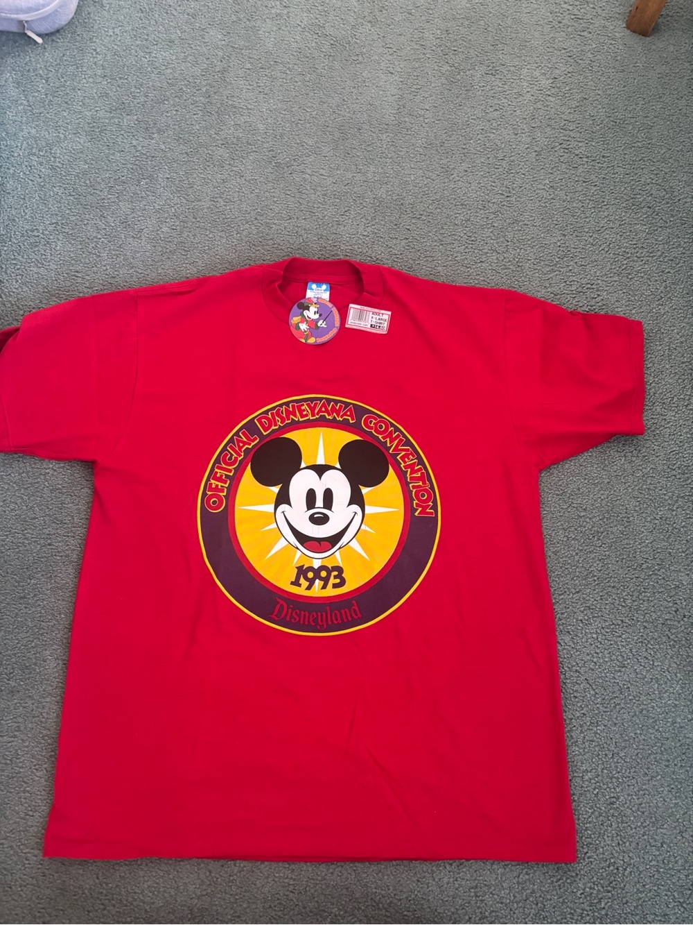 Disney Red Mickey Mouse 1993 Disneyland Graphic Tee